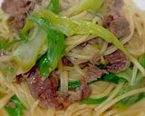 簡単♡九条ねぎですき焼きパスタ~♬作り方10写真