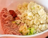 キヌア鶏団子でサラダちゃんこ豆乳鍋作り方2写真