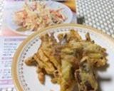 さつまいもとハム☆とネギのかき揚げ♪作り方7写真