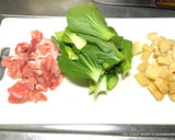 青梗菜、豚肉、油揚げ、オイスターソース作り方2写真