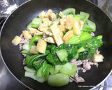 青梗菜、豚肉、油揚げ、オイスターソース作り方4写真