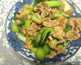 青梗菜、豚肉、油揚げ、オイスターソース作り方6写真