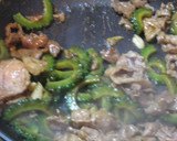 時短・簡単ゴーヤとふわふわ卵と肉の炒め物作り方11写真