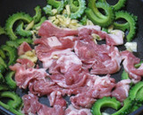 時短・簡単ゴーヤとふわふわ卵と肉の炒め物作り方7写真