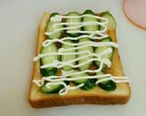 朝食に★☆簡単★☆ハムきゅうりトースト作り方2写真