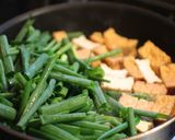 厚揚げ豆腐とネギのえのき炒め作り方3写真