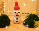 キャラ弁うずらで雪だるま クリスマスにも作り方4写真
