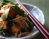 厚揚げ豆腐とネギのえのき炒め作り方6写真