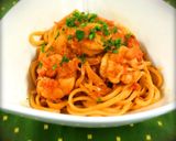 赤えびのトマトクリームパスタ♪作り方6写真
