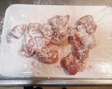 パリパリ鶏もも肉のネギ塩レモンだれ添え♡作り方3写真