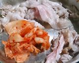 豆乳でクリーミー豚キムうどん作り方3写真