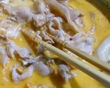 豆乳でクリーミー豚キムうどん作り方5写真