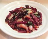 ビーツとチンゲン菜ときくらげ炒め作り方4写真