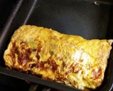大根の葉とひき肉で栄養満点卵焼き作り方3写真