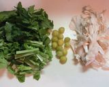 なばなと舞茸と銀杏の甘みそ炒め作り方1写真
