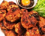 鶏つくねの照り焼き卵黄ソース作り方7写真
