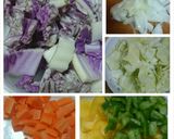 カラフル野菜チャーハン作り方1写真