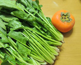 簡単☆ほうれん草と柿のおひたし作り方1写真
