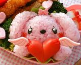 バレンタイン キャラ弁*たれ耳ウサちゃん作り方8写真