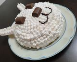 クリスマスケーキ♪簡単！立体雪だるま＾＾作り方15写真