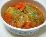 トマトたっぷり豆腐のロールキャベツ作り方7写真