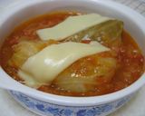 トマトたっぷり豆腐のロールキャベツ作り方8写真