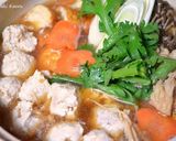 甘糀でやわらか鶏だんご！きのこのおだし鍋作り方5写真