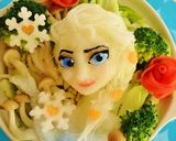 大根おろしアートエルサ☆アナと雪の女王☆作り方4写真