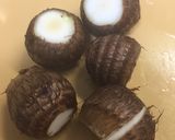 切り目を入れて超簡単❇︎塩ゆで里芋‼︎作り方1写真