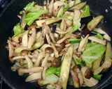 ベーコンときのこの醤油バタースパゲッティ作り方2写真