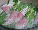 巻いて巻いて～♪豚しゃぶ鍋作り方3写真