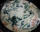 えびとほうれん草のクリームパスタ♪作り方5写真