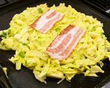 たたき山芋としらたきで　健康 お好み焼き作り方5写真