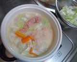 クラムチャウダーうどん鍋作り方3写真