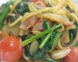 ほうれん草とプチトマトスパゲティー作り方5写真