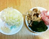 ベーコンとホウレン草のオムレツ作り方1写真