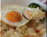 ☆ チーズと目玉焼きの のせピラ ☆作り方3写真