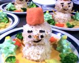 雪だるま団子のハッピーX'masプレート作り方23写真