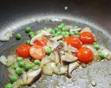グリンピースとプチトマトのペンネ作り方3写真