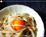 冷たいうどん！釜卵しらす醤油マヨネーズ作り方3写真