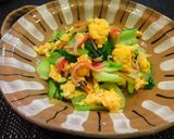 スピード副菜！チンゲン菜と卵の生姜炒め作り方7写真