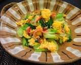 スピード副菜！チンゲン菜と卵の生姜炒め作り方7写真