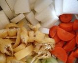 栄養たっぷり♪圧力鍋でみそ入り豚肉かす汁作り方1写真
