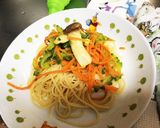 ゴーヤときのこのクリームパスタ作り方2写真