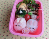 幼稚園 お弁当♡ちびうさぎ 簡単 キャラ作り方2写真