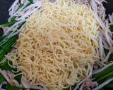 簡単昼食今夜の夕飯ニラもやし焼きそば節約作り方4写真