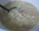 白菜とベーコンのあっさりうどん（みそ味）作り方4写真