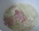 白菜とベーコンのあっさりうどん（みそ味）作り方3写真