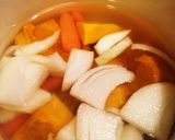 簡単ヘルシー♡かぼちゃの野菜スープ作り方1写真