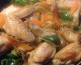 手羽先と野菜の炒め煮♪生姜風味☆作り方5写真